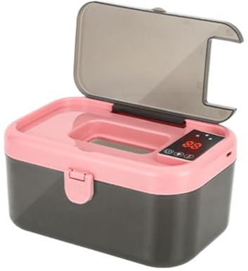 Scaldasalviette portatile per bambini, dispenser riscaldato da viaggio, pannolino compatto, di ricarica USB con illuminazione a LED, porta salviette umide per asilo, camera da