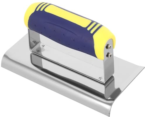 KOMBIUDA Cazzuola per Finitura Murale in Acciaio Inox Impugnatura Ergonomica, Strumento per Intonacare Angoli di Cartongesso, Attrezzo Manuale per Rasatura Bordi Pareti, Uso Professionale