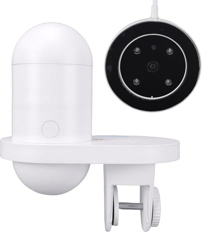 Annadue Mangiatoia Automatica per Pesci con Fotocamera da 2,5K per Acquario, Distributore di Cibo per Pesci per le Vacanze Controllato WiFi per la Massima tranquillità, Materiale ABS Bianco,