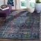 SAFAVIEH Traditionell Teppich für Wohnzimmer, Esszimmer, Schlafzimmer - Granada Collection, Kurzer Flor, Blau und Multi, 155 X 229 cm