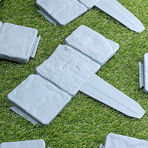 MJJEsports 20 stycken trädgårdsdungor kiselsten gräs-effekt plast gräsmatta gräsmatta dekoration