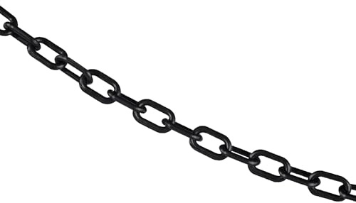 Mr. Chain Plastic Barrier Chain, Black, 3/4-Inch Link, 25-Foot (00003-25)