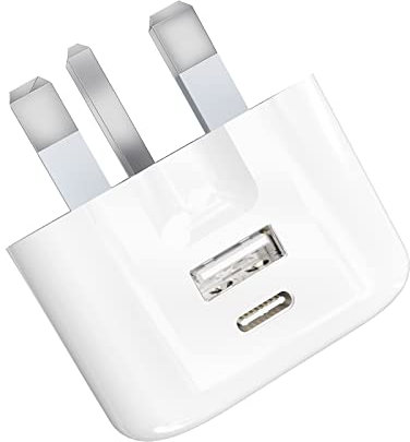 For Google Pixel 10/9/9a/9 Pro/8a Charger, USB C Fast Charge Plug 20W Type C + USB PD Power Delivery Wall Adapter Compatible with Google Pixel 10 8 Pro 6A 6 5 4 XL Pro White