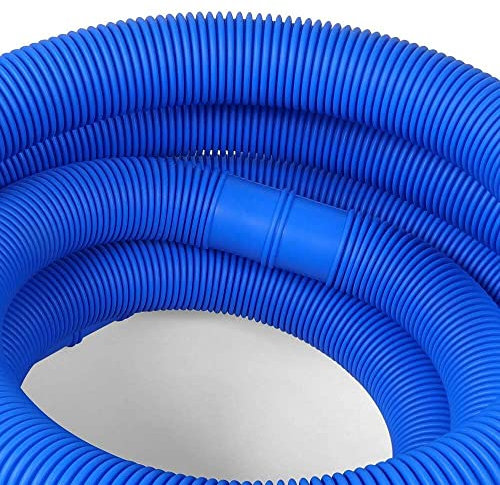 POOL Total 6 m Schwimmbadschlauch Ø 38mm Blau - Flexibler trittfester Kunststoff - UV-stabil und temperaturbeständig - Integrierte Muffen - Made in Germany