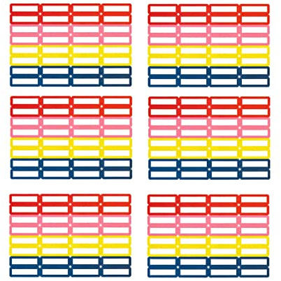 192 étiquettes autocollantes pour stylos 35 x 10 mm crayon et stylo autocollants 6 feuilles pour école maternelle et école étiquettes autocollantes pour stylos et fournitures scolaires
