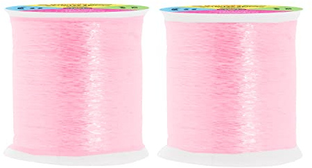 Mandala Crafts Metallic Pink Embroidery Floss Set - 218 Yards 200M Pink Thread for Sewing Machine Hand Decorative Sewing Cross Stitch Needle Work Computerized Embroidery