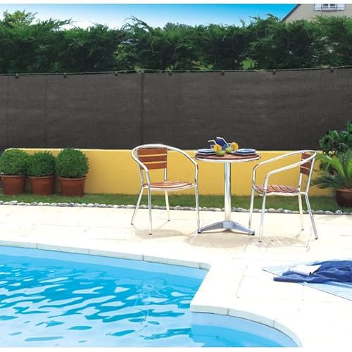 Rete Ombreggiante Darknet Antracite 1,5 X 25 metri Privacy Frangivista 95% Rotolo Telo Grigio Scuro per Recinzione Esterno Copertura Oscurante Ombra per Giardino Terrazzo