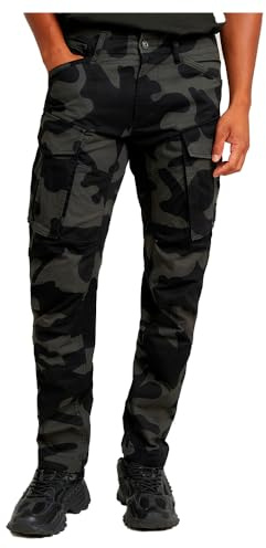 G-STAR RAW Rovic Jean fuselé Droit 3D, Multicolore (Asfalt/Carbon Ao D09165-8384-7063), 32W x 30L