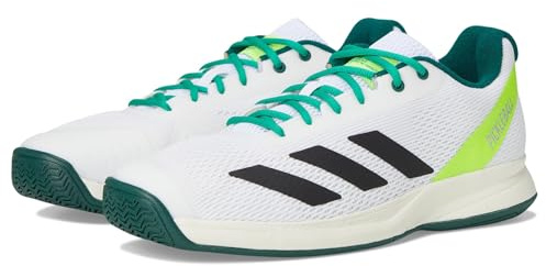 Adidas Men's Courtflash Pickleball, White/Black/Collegiate Green, 10