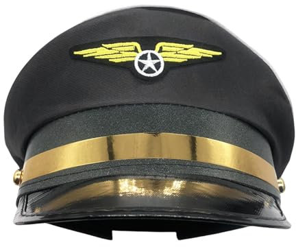 Pilotenmütze,Pilotenmütze Erwachsene - Kapitänsmütze für Marinepiloten für Erwachsene | Matrosenmütze, Mütze für Erwachsene, Marinepilot, Flugkapitän, für Kapitän, Halloween- , Cosplay-Zubehör