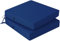 PRIMEPATIO Lot de 2 coussins de chaise - 45 x 45 cm - En mousse imperméable - Avec rubans - Pour l'extérieur, le jardin, la terrasse - Bleu
