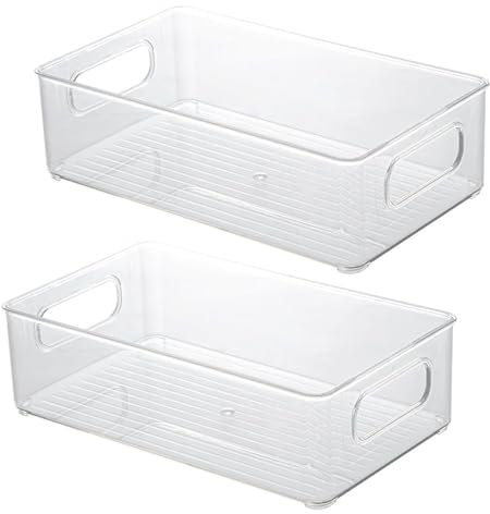 Lre Co. Réfrigérateur Manager, empilable réfrigérateur Manager réfrigérateur tiroir cuisine boîte de rangement pour réfrigérateur congélateur conteneur, poignée sans Bpa