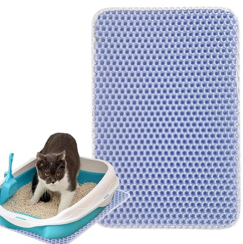 Tapis De Litière Pour Chat 30x45cm - Double Couche EVA Imperméable Et Antidérapante - Tapis De Toilette Pour Tous Types De Bac À Litière