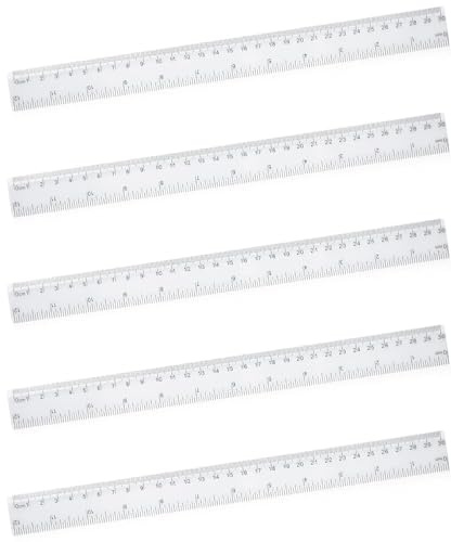 5 reglas irrompibles de plástico transparente de 30 cm