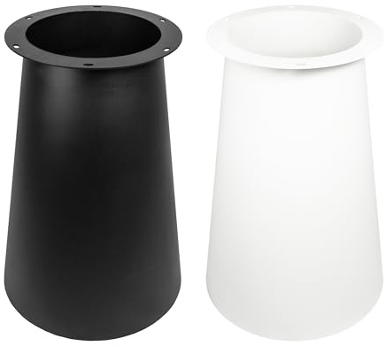 Natural Goods Berlin Columna de mesa CONICAL Patas de mesa de metal negro 72 cm de alto – Estilo Japandi aspecto listones – Estructura redonda – Base de mesa cónica – Base de mesa para mesa de comedor