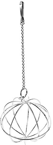 GALPADA Pet Grass Dispenser Sphere Feeder Ball Hanging Stainless Steel Hay Feeding Toy for Rabbits Guinea Pigs and Chinchillas