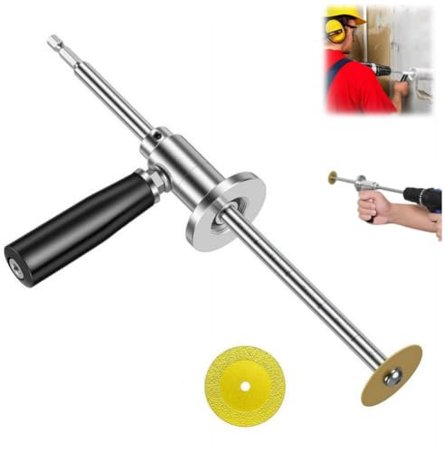 Cortador interior de tubos de PVC, corte de precisión con escala, profundidad de corte ajustable de 7 pulgadas, cortador de tubos de acero con rueda de corte de grano de diamante y mango para tubos de