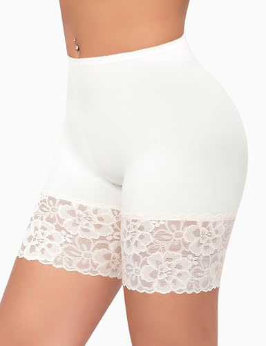 YARRCO Short Anti Frottement Cuisse Femme Dentelle sous Robe Legging Courts Cycliste Boxer Panty Culottes Taille Haute sans Couture Boy Shorts