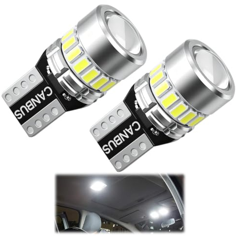 Stalora 2 lampadine LED T10 W5W 6000K bianco freddo 12V per auto interno plafoniera lettura targa di immatricolazione bagagliaio luce di posizione sostituzione 194 168 senza errori