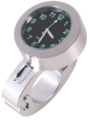 Keenso Reloj de Motocicleta Universal Resistente al Agua para Manillar de Motocicleta de Aluminio de, Reloj de Manillar de Motocicleta