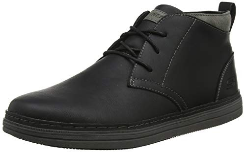 Skechers HESTON REGANO, Botas Clasicas para Hombre, Black Leather, 42 EU