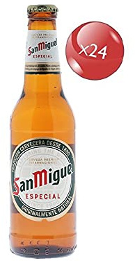 BIERE - SAN MIGUEL 24 * 33CL - Lot de 24 bières blondes espagnoles