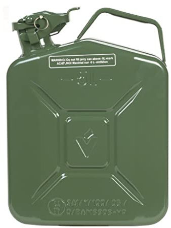 Tanica in Metallo per Benzina, Liquidi, Carburanti, Oli - da 5 Litri - Omologata - Certificata TUV Rheinland (5 litri)