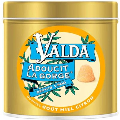 Valda Gommes Avec Sucres - Goût Miel Citron - Adoucit la gorge* - 140 g