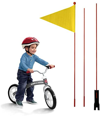 Fahrradfahne, Fahrrad Wimpel, Sicherheitswimpel Kinderfahrrad Mit Fiberglasstange, Fahrradanhänger Mit Stab Reflektierend Wimpelstange, Zusätzliche Kennzeichnung Fahrräder Oder Mobilitätsrollstühle
