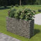 JUNZAI Gabionen-Hochbeet, Palettenrahmen, Hochteich, Gemüsebeet, Kräuterregal Balkon, Blumenbeet, Kräuterspirale, Tomatenbeet, Pflanzhochbeet, Verzinkter Stahl 180×50×100 cm