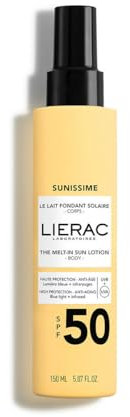 Lierac - Sunissime - Le Lait Fondant Solaire Corps Anti-âge Global SPF50 150ml - Soin Solaire Corps - Protège - Anti-âge - Sublime - Texture non grasse - non collante - sans trace