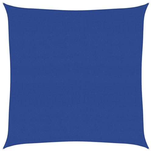 vidaXL Sonnensegel, UV Schutz Sonnenschutz für Terrasse Balkon Garten, Windschutz Wetterschutz Quadratisch, Sonnendach, 160g/m² Blau 5x5m HDPE