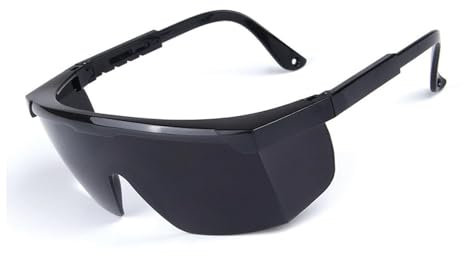 Lunettes de Protection pour Épilation au Laser et Lumière Pulsée, Lunettes de Sécurité Laser UV Équipement De Beauté Lunettes Anti-éblouissement pour Travail Laser Élimination Tatouage (Noir)