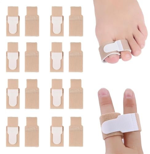 TBCDS Correttore per dita a martello, 16 pezzi, per dita sovrapposte, Cerotti piedi per tallone, Piede divaricatore alluce valgo, Cinghie per le dita, Separatore e distanziatore piedi (Due dimensioni)