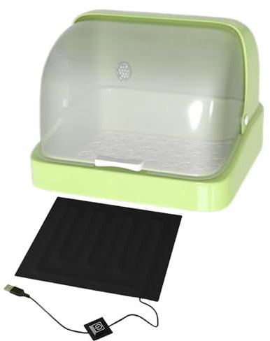 Baby Chick Crooder, Chick Crooder Box - Boîte de couvain de Poulet à la couvain de Poulet | Boîte à Nidification visuelle Respirante, 3 Coussinets de Chauffage réglables à 3 températures, Fournitures