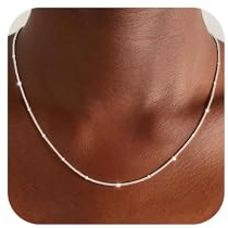 SLOONG 1.2MM Breit Sterling 925 Silber Over Kette Damen 41CM