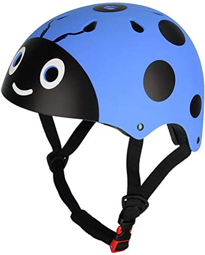 Dilwe Casco de Bicicleta para Niños, Lindo Animal Casco Protector para Niños para Ciclismo Bicicleta Equilibrio, 50-54 Cm Ajustable (Blue)