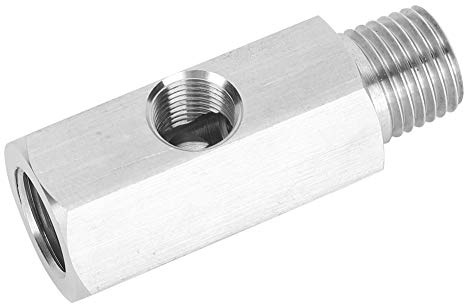 HUSHUI Universal Adapter för Oljetrycksmätare för Bilmotor, Rostfritt Stål 1/4 NPT Till 1/8 NPT Gänganslutning, med Strömbrytare för Varningsljus för Oljetryck, för Motorer