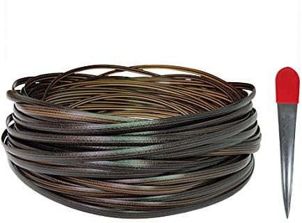 Feyart Kit de réparation en rotin synthétique plat avec outil de tissage pour réparation de meubles de terrasse et patio 70 m x 8 mm