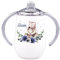 GRAZDesign Trinklernbecher mit Griff mit Namen, Kleinkinder Baby Mädchen, Bären mit Blumen, auslaufsicher aus Edelstahl, BPA-frei, 300ml