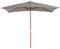 Outsunny 2 x 3m Wooden Garden Parasol Umbrella Outdoor Sun Shade Canopy, Table Market Umbrella with Vent, 38 mm Pole, Rope Pulley Mechanism, Light Grey