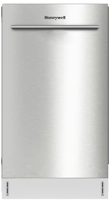 Honeywell 18-Inch Dishwasher with 8 Place Settings, 6 Washing Programs, Stainless Steel Tub, UL & Energy Star Certified, Stainless Finish