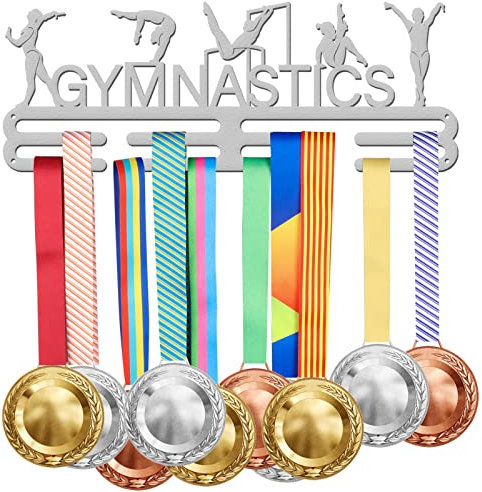 SUPERDANT Gymnastik Medaillenhalter Gymnastik Medaillen Aufbewahrung Sportmedaillen Medaillen Halter Eisen Wandmontage Haken Für Wettkampf Medaillenhalter Turnen Geschenke für Sportler Kinder