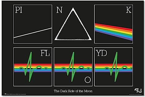 Grupo Erik: Poster Pink Floyd - The Dark Side of the Moon | Da Parete 61 x 91,5 cm, Carta Lucida e Incorniciabile, Gadget