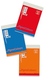 Pigna, Bloc-notes à carreaux, format 8 x 12, 60 feuilles, idéal pour les étudiants et les professionnels, lot de 20