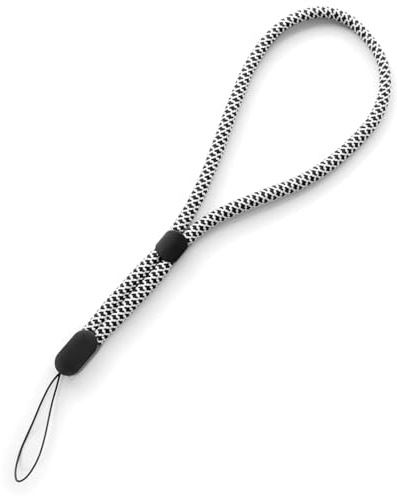 trage.band® Cinturino da polso regolabile corto, bianco e nero