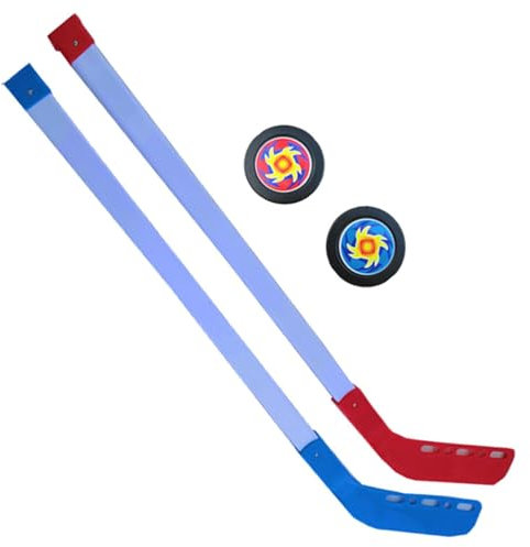 Ishockeyklubba för barn – 70 cm hockeyklubba med bollar, ungdom-hockeyträningsutrustning, perfekt hockeystartset, födelsedagspresenter för och flickor