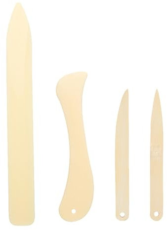 4 Stück Falzbein,Falzbein Für Papier,Falzbrett Bone,Folder Schneide Bags,Binding Book Falz,Falzen Falzmaschine,Falzmaschinen Falzstift,Groove Kit Knochen,Schneidebrett Tool Umschläge,Werkzeug White