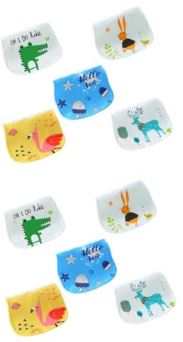 Vaguelly 10stücke Teiliges Von Kreativen Saugfähigen Baumwoll-babyhandtüchern Multi-Layer-Sweat-tücher Für Junge Mädchen Für Neugeborene Und Kleinkinder Lagig Verschiedene Designs