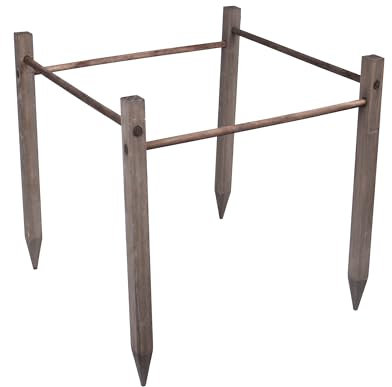UNUS Support pour plantes grimpantes, en bois, 50 cm de haut, gris, résistant aux intempéries, pour plantes grimpantes, jardin et serre, montage facile